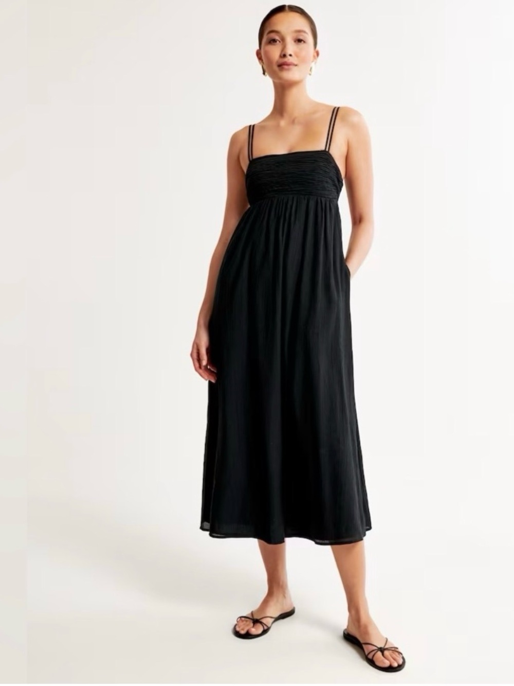 NWT  Abercrombie & Fitch Crinkle Textured Maxi Dress